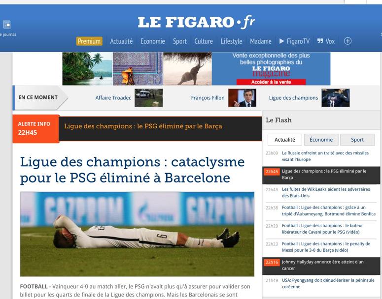 Cataclisma a Barcellona per Le Figaro: un evento senza precedenti.